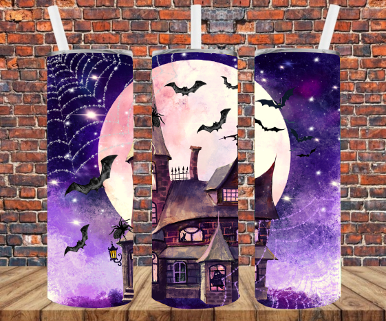 Haunted House - Tumbler Wrap - Sublimation Transfers