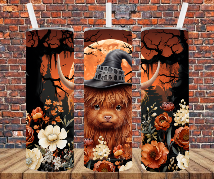 Witchy Country Cow - Tumbler Wrap - Sublimation Transfers