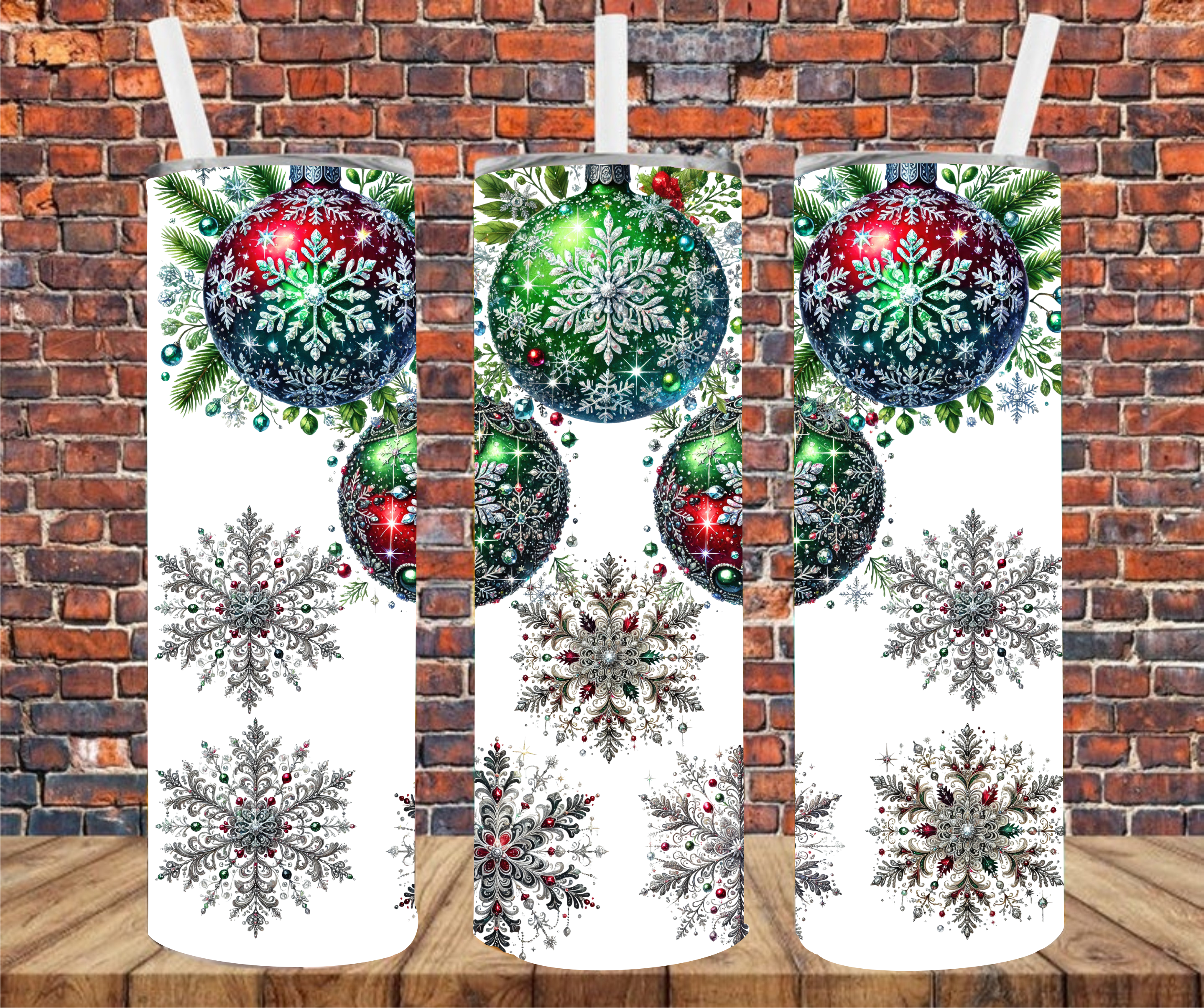 Christmas Ornaments - Tumbler Wrap - Sublimation Transfers