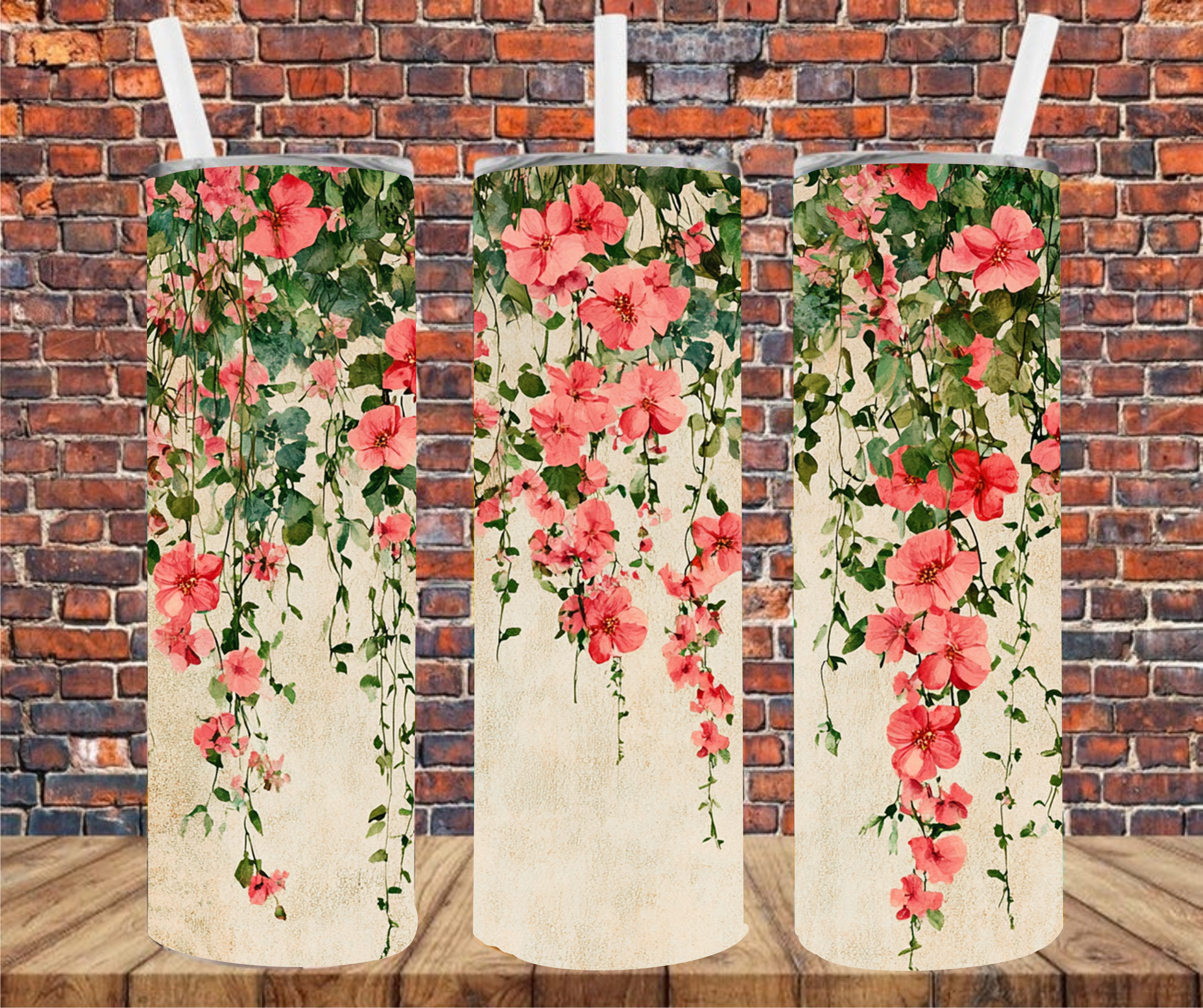 Floral Vines - Tumbler Wrap - Sublimation Transfer