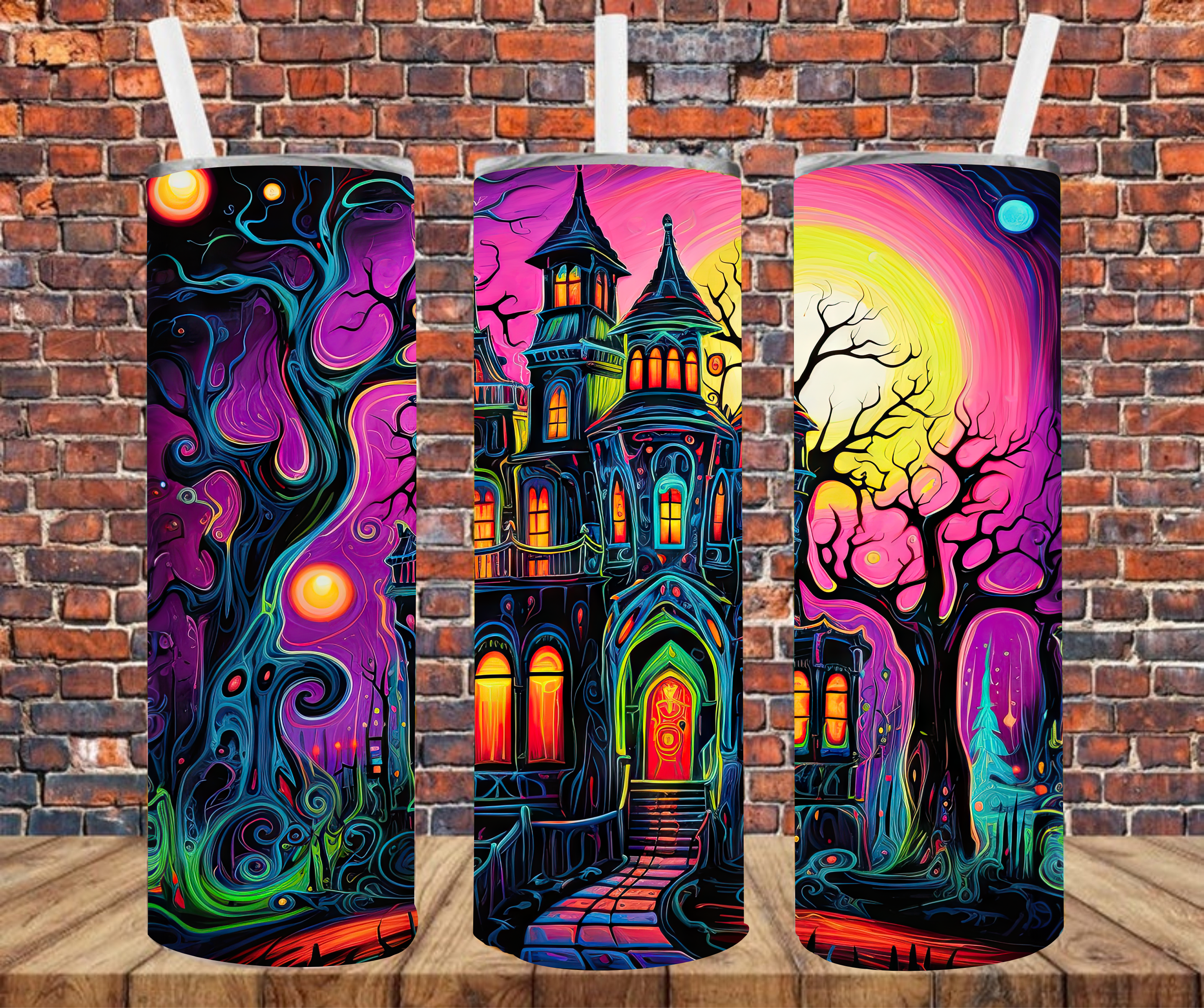 Haunted House - Tumbler Wrap - Sublimation Transfer