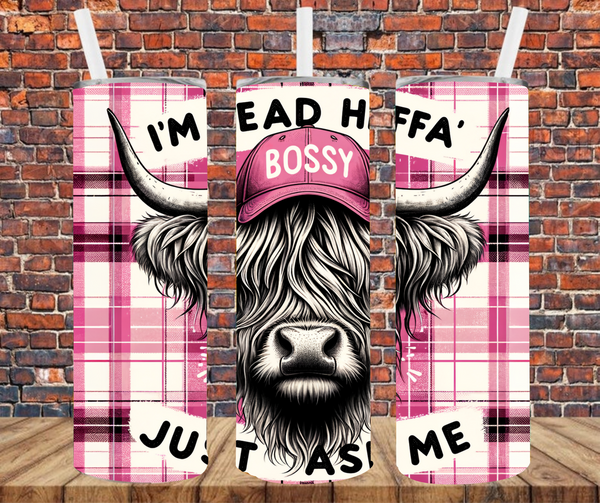 I'm Head Heffa, Just Ask Me - Tumbler Wrap - Sublimation Transfers