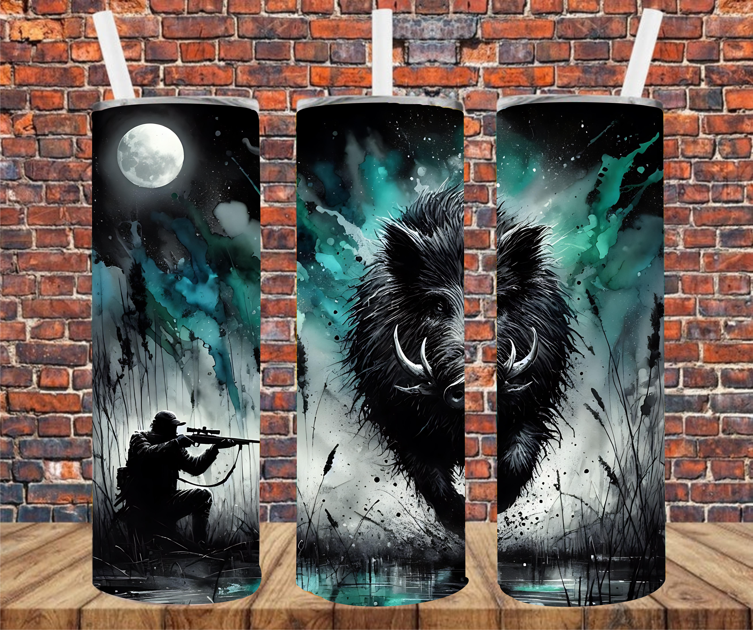 Boar Hunting - Tumbler Wrap - Sublimation Transfer