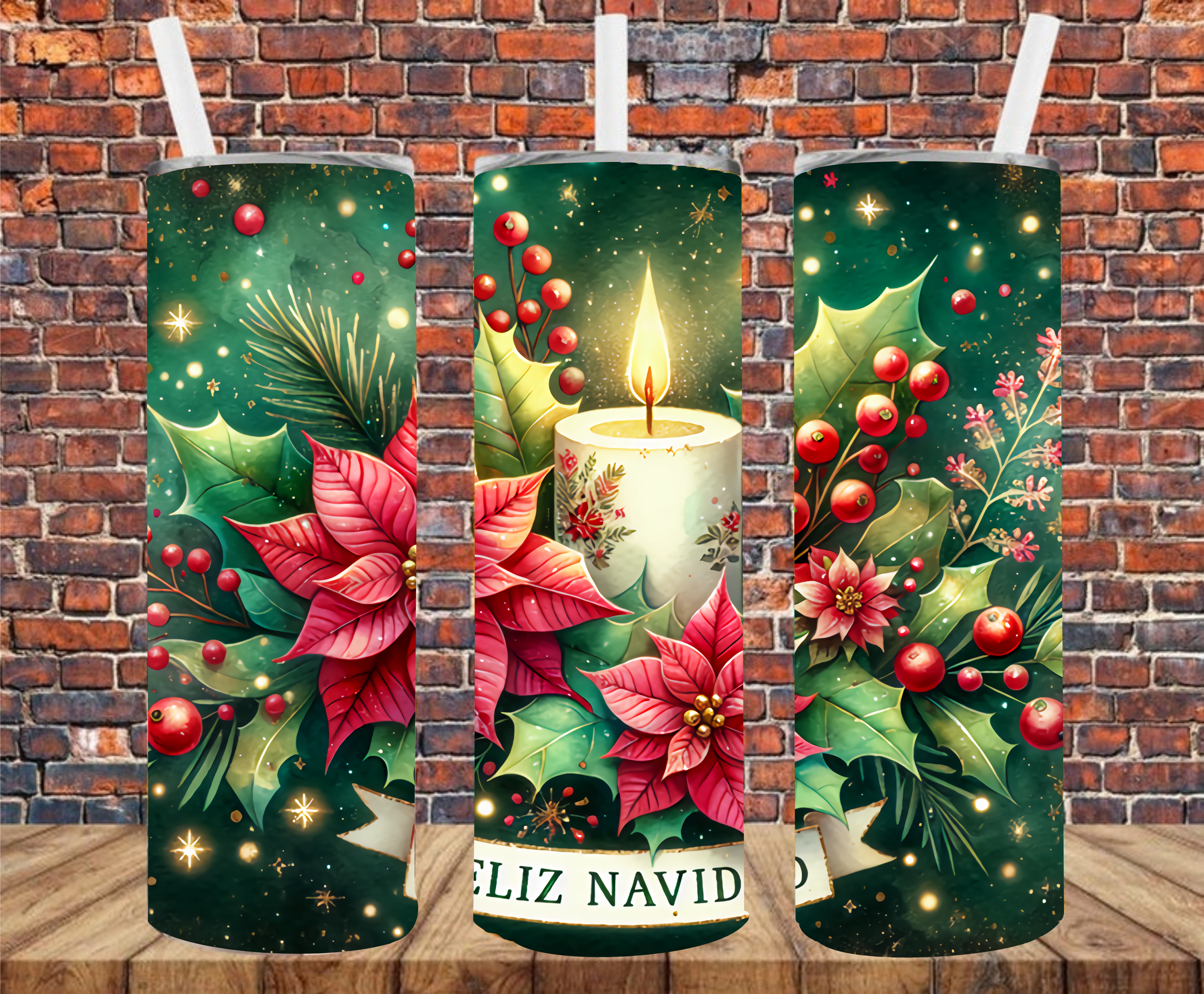 Feliz Navidad - Tumbler Wrap - Sublimation Transfers