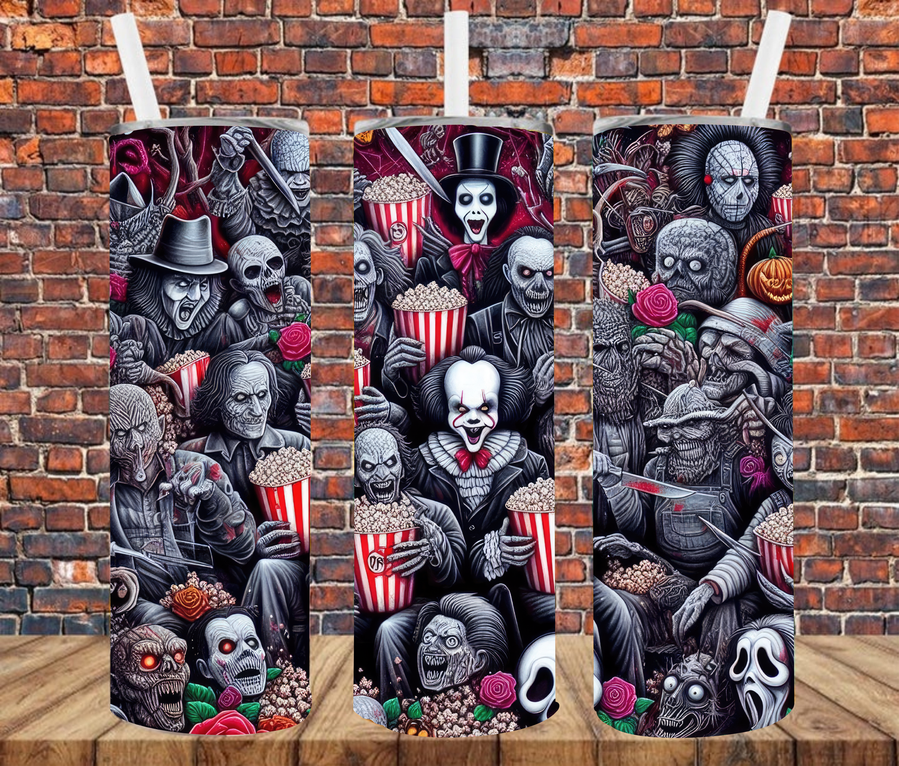 Horror - Tumbler Wrap - vinyl Transfers