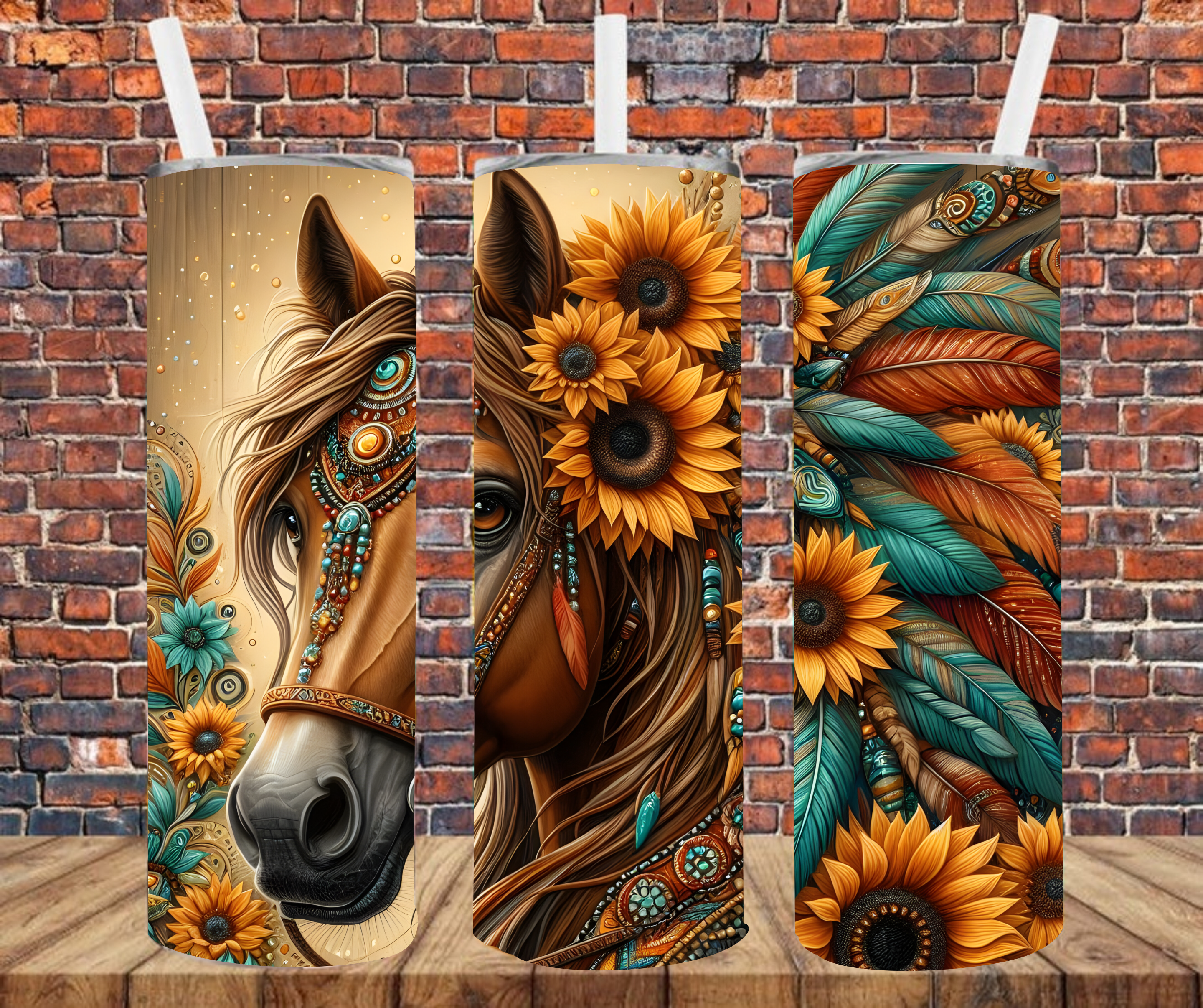 Jeweled Horse - Tumbler Wrap - Sublimation Transfer