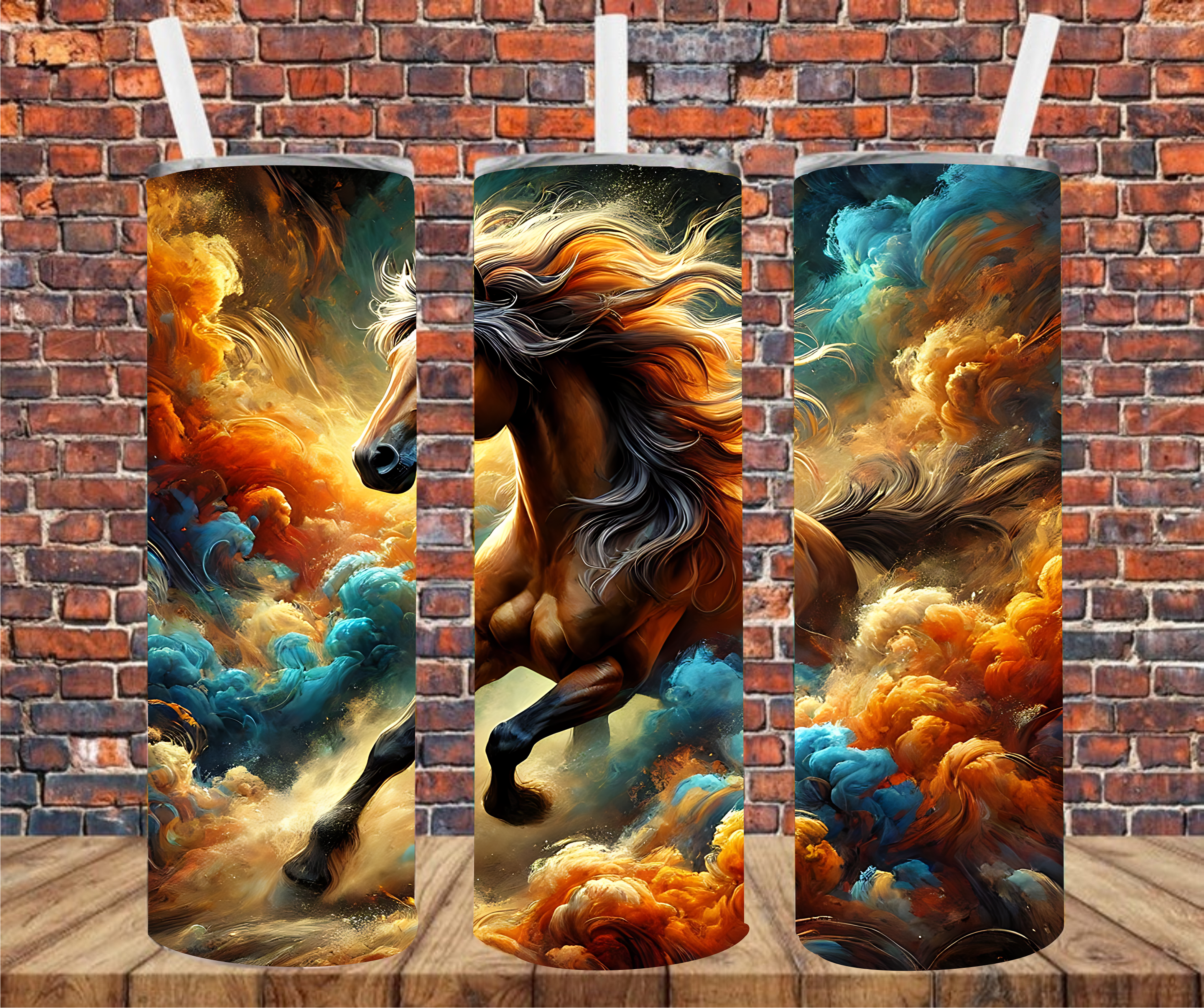 Vibrant Horse - Tumbler Wrap - Sublimation Transfer