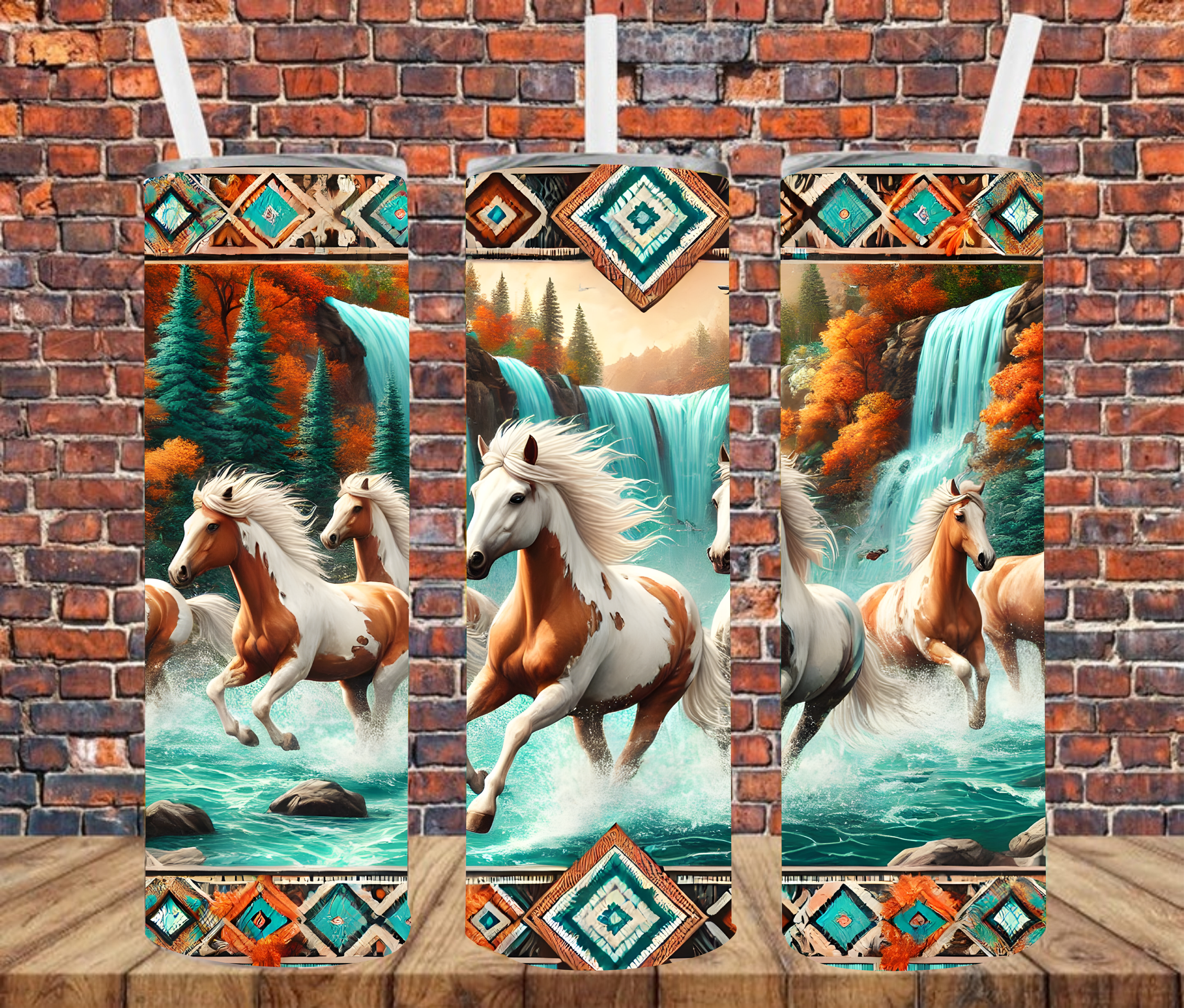 Western Horses - Tumbler Wrap - vinyl Transfers