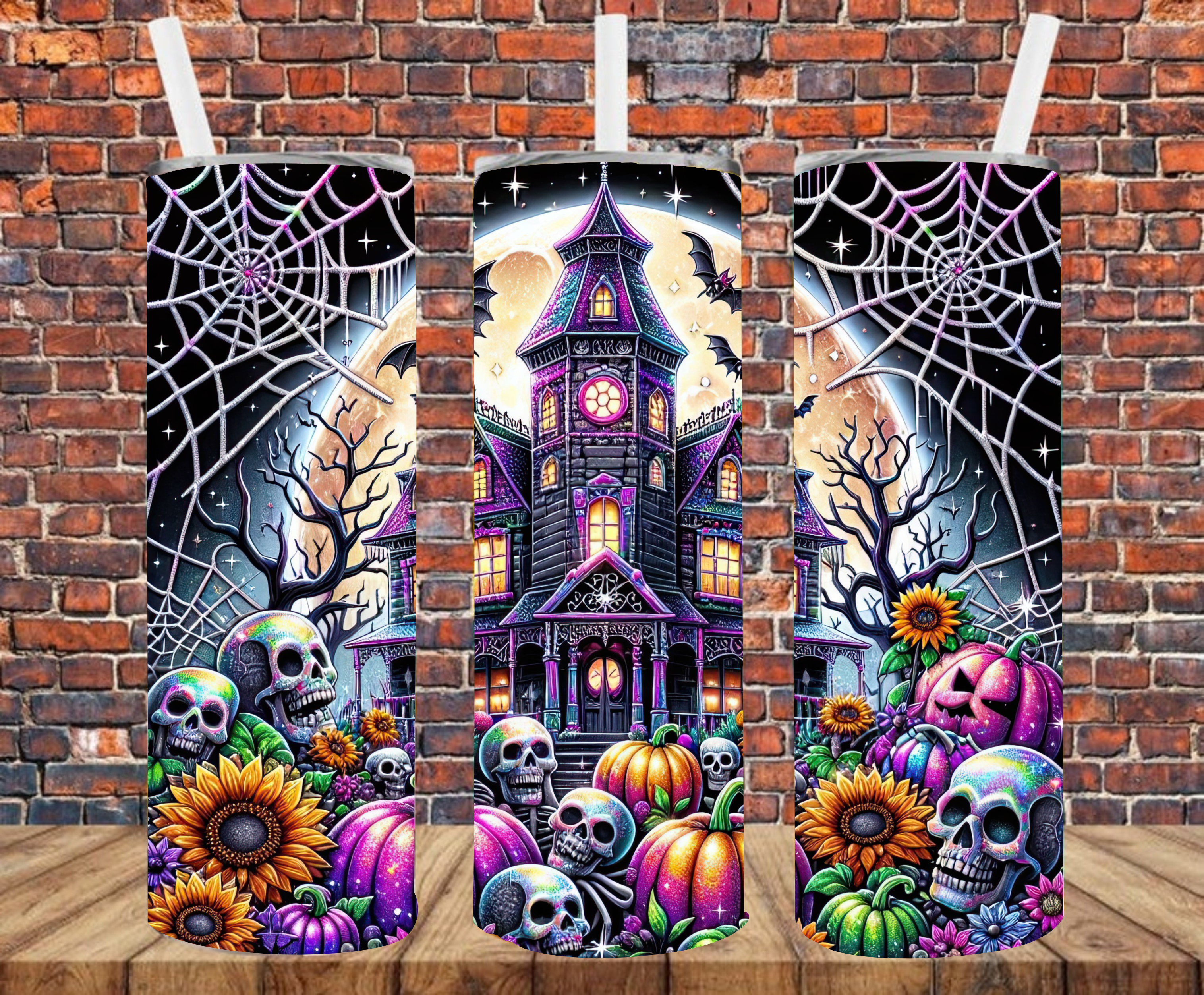 Haunted House - Tumbler Wrap - Sublimation Transfers