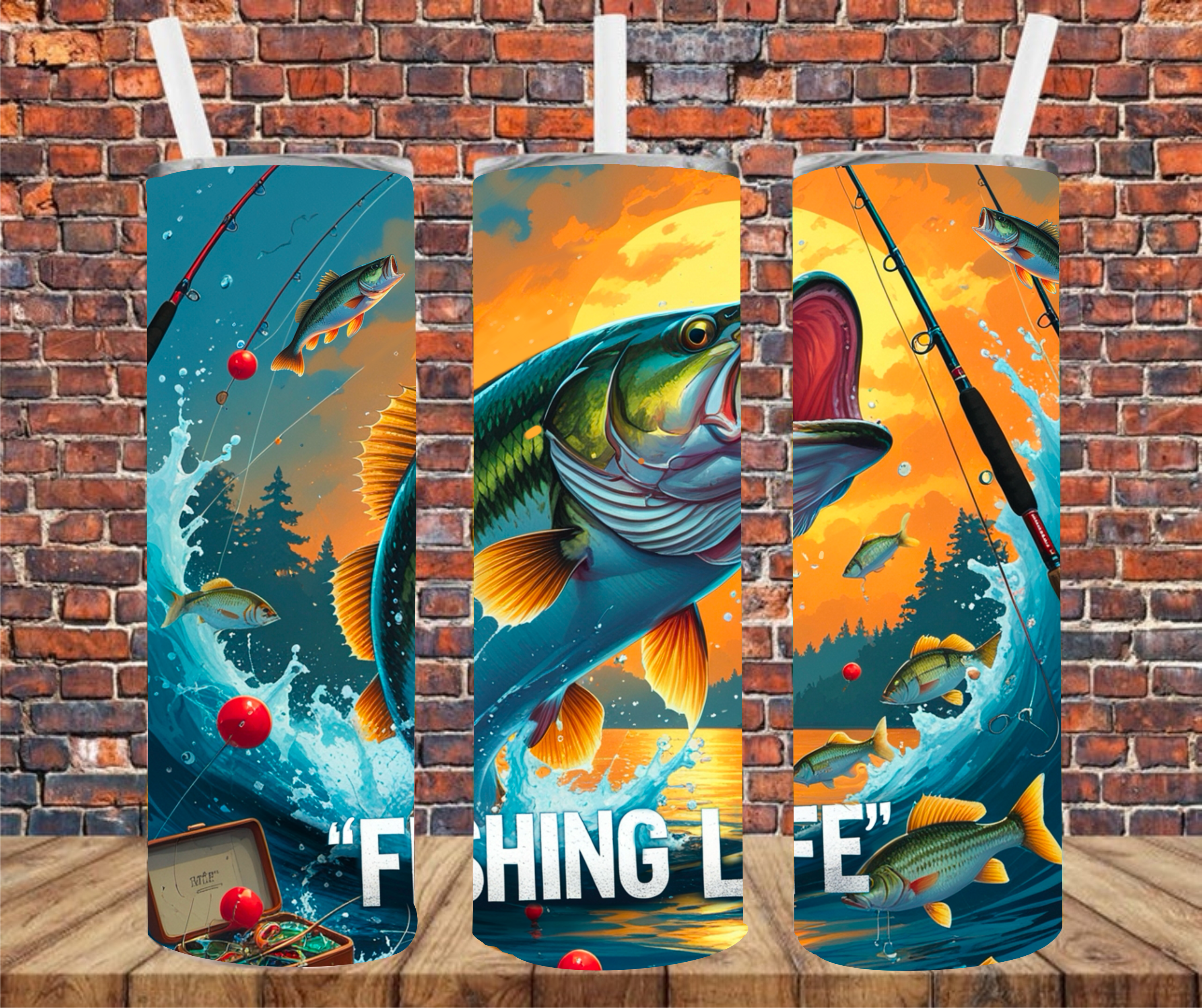 Fishing Life - Tumbler Wrap - Sublimation Transfer