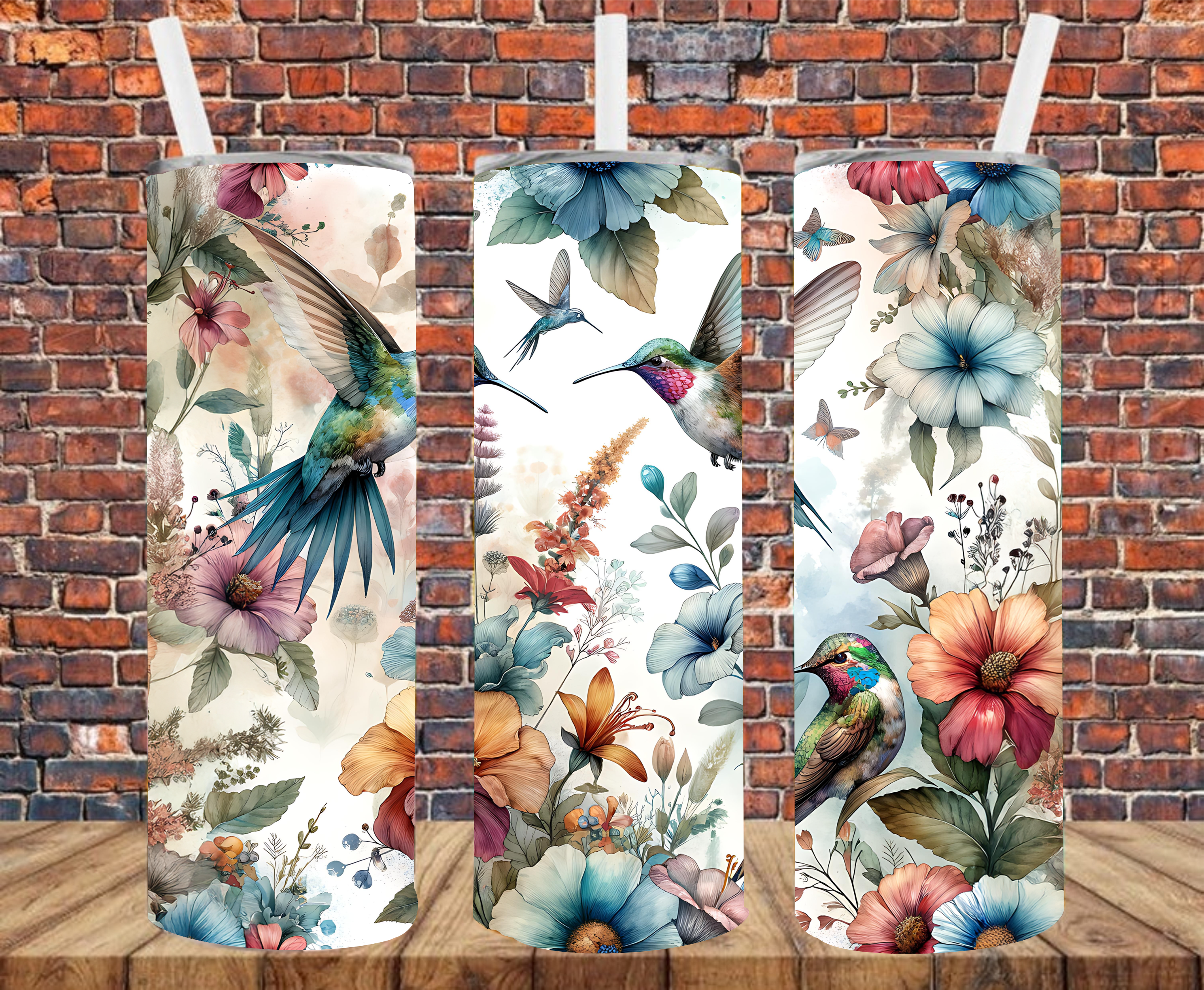 Hummingbirds - Tumbler Wrap - Sublimation Transfers