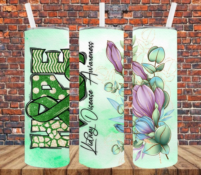 Kidney Disease Awareness - Tumbler Wrap Vinyl Transfers