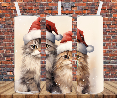 Christmas Kitties - Tumbler Wrap - Sublimation Transfer