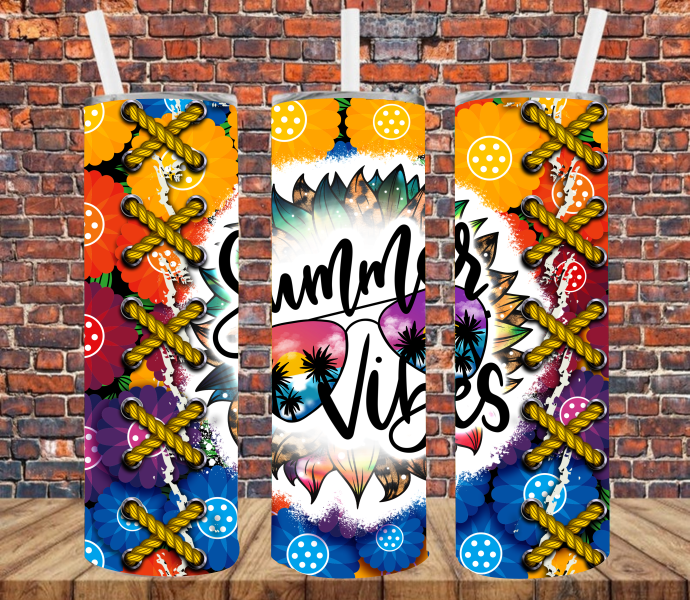 Summer Vibes - Tumbler Wrap Sublimation Transfers