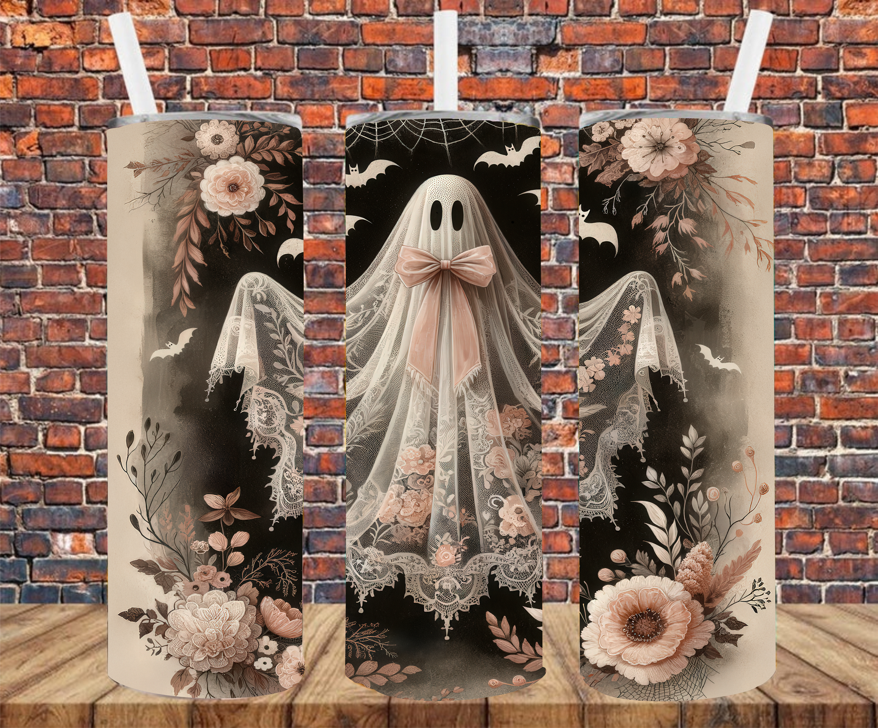 Lace Ghost - Tumbler Wrap - Sublimation Transfers