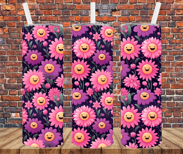 Happy Daisies - Tumbler Wrap - Sublimation Transfers