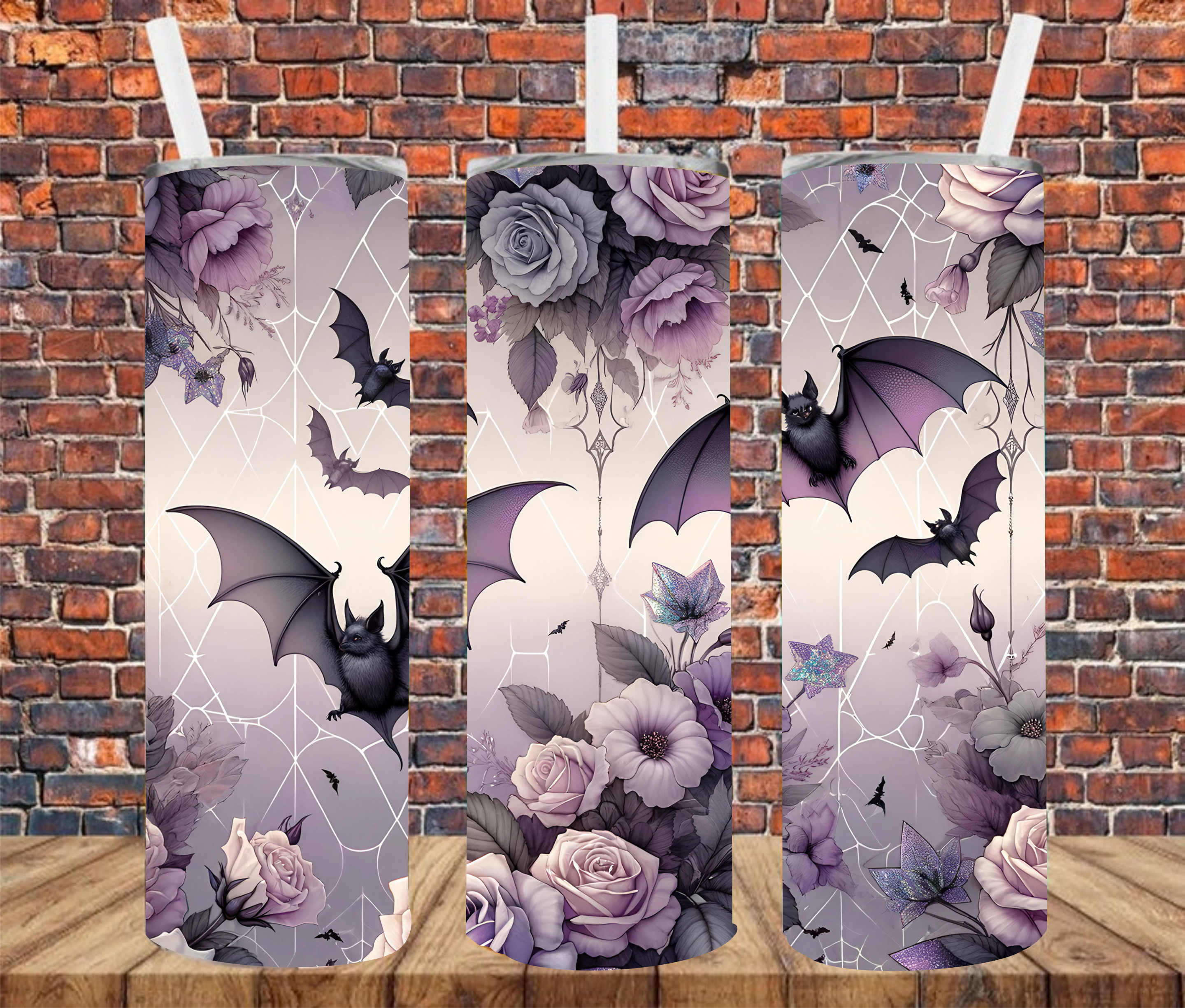 Halloween Bats - Tumbler Wrap - Sublimation Transfers