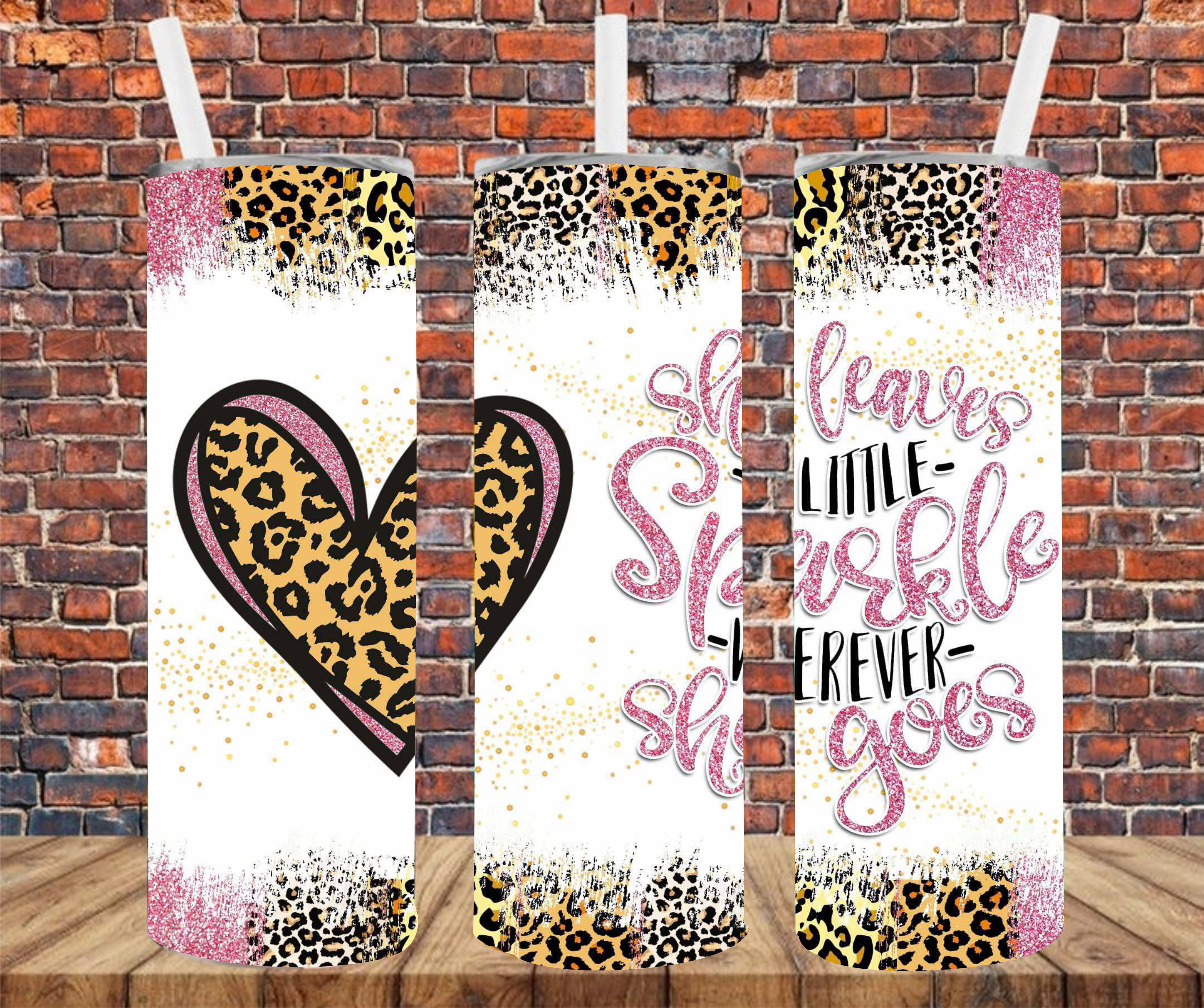 She Leaves A Little Sparkle Wherever She Goes - Tumbler Wrap - Vinyl Transfer