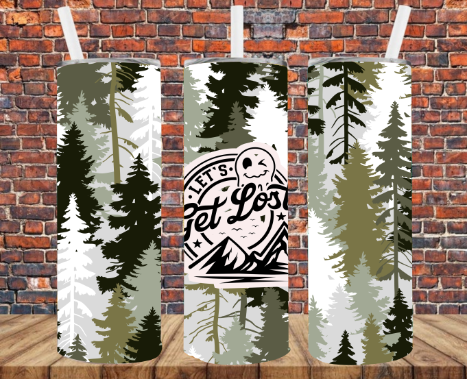 Let's Get Lost - Tumbler Wrap - Sublimation Transfers