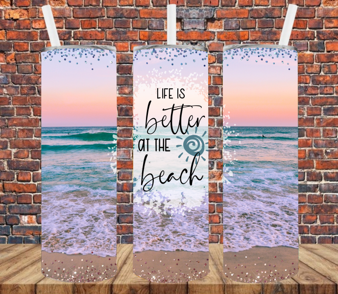 Life is Better At the Beach - Tumbler Wrap Vinyl Transfers