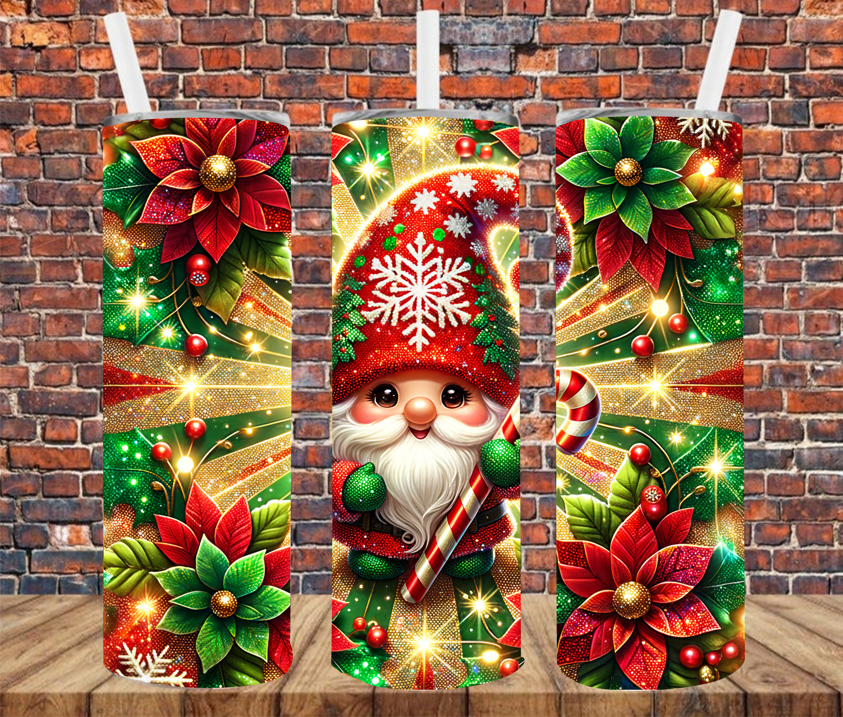 Christmas Gnome  - Tumbler Wrap - Sublimation Transfers