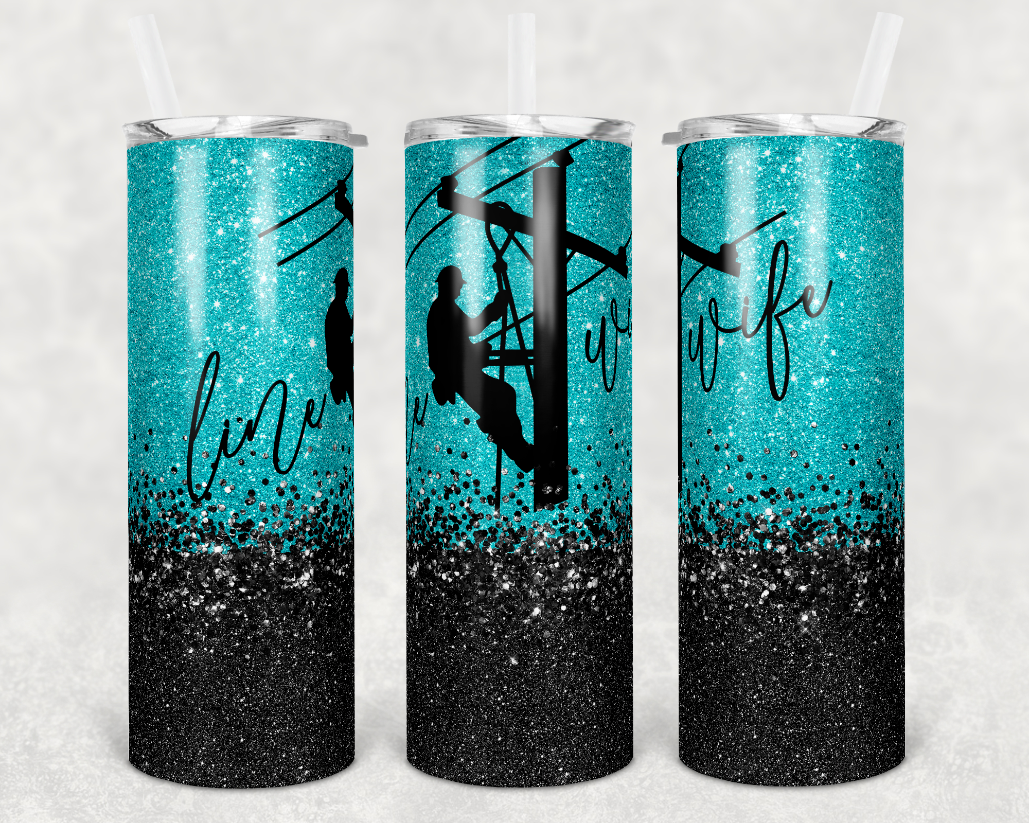 Lineman's Wife - Tumbler Wrap Sublimation Transfers