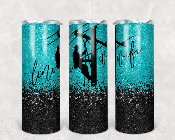 Lineman's Wife - Tumbler Wrap Sublimation Transfers