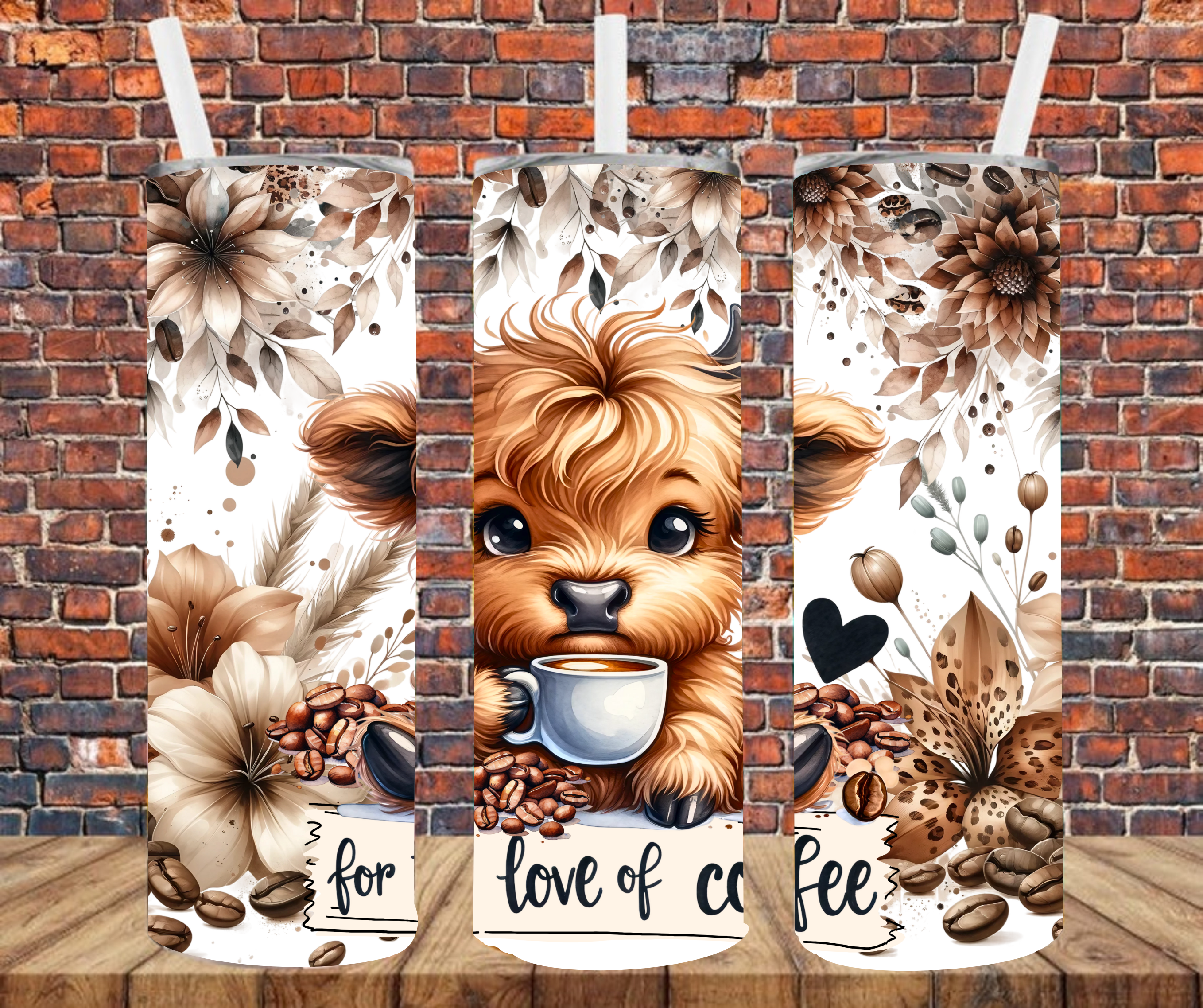 For The Love Of Coffee - Tumbler Wrap - Vinyl Transfer