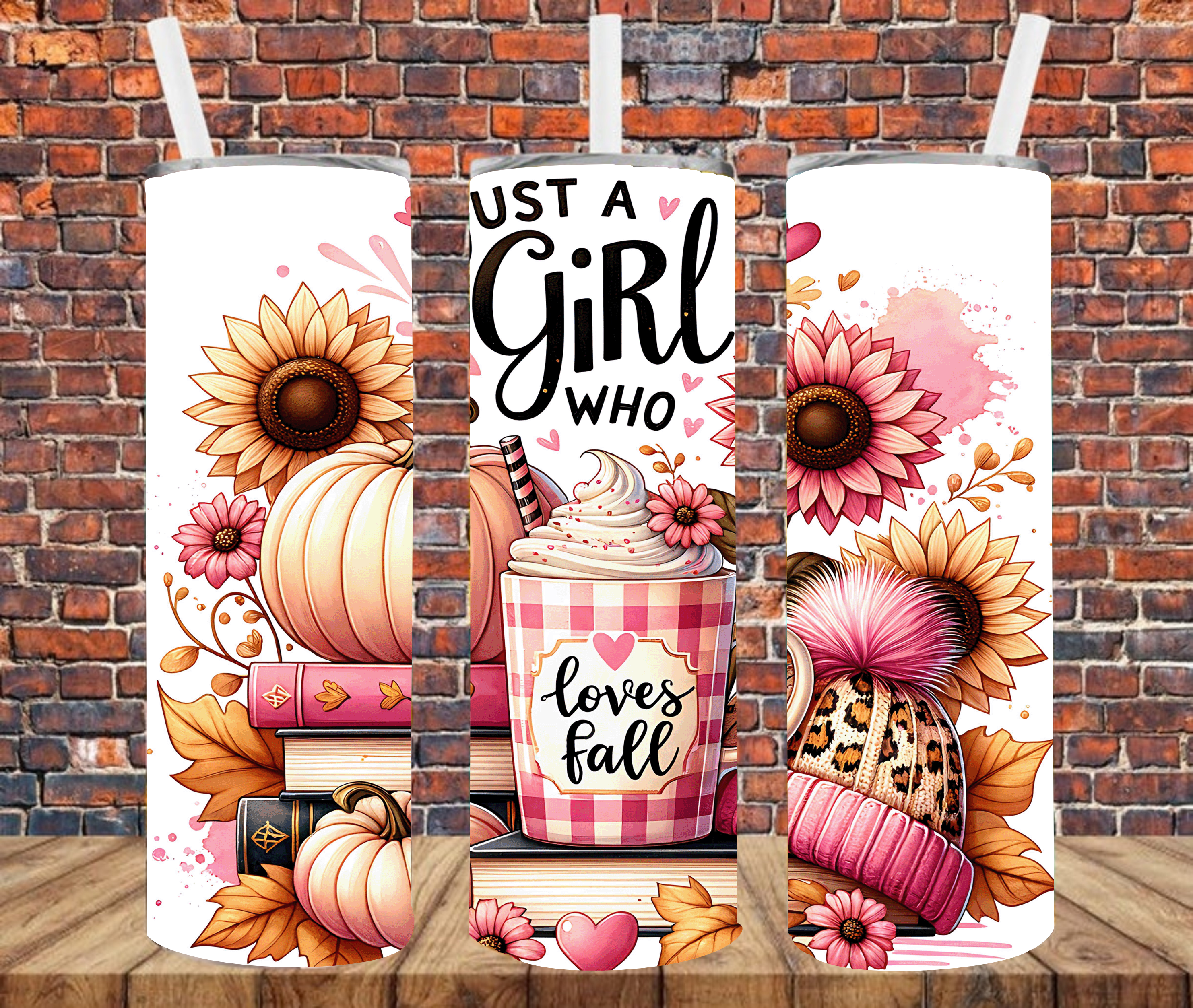 Just A Girl Who Loves Fall - Tumbler Wrap - Sublimation Transfers