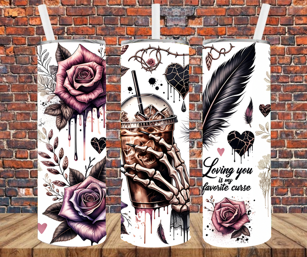 Loving You Is My Favorite Curse - Tumbler Wrap - Sublimation Transfers