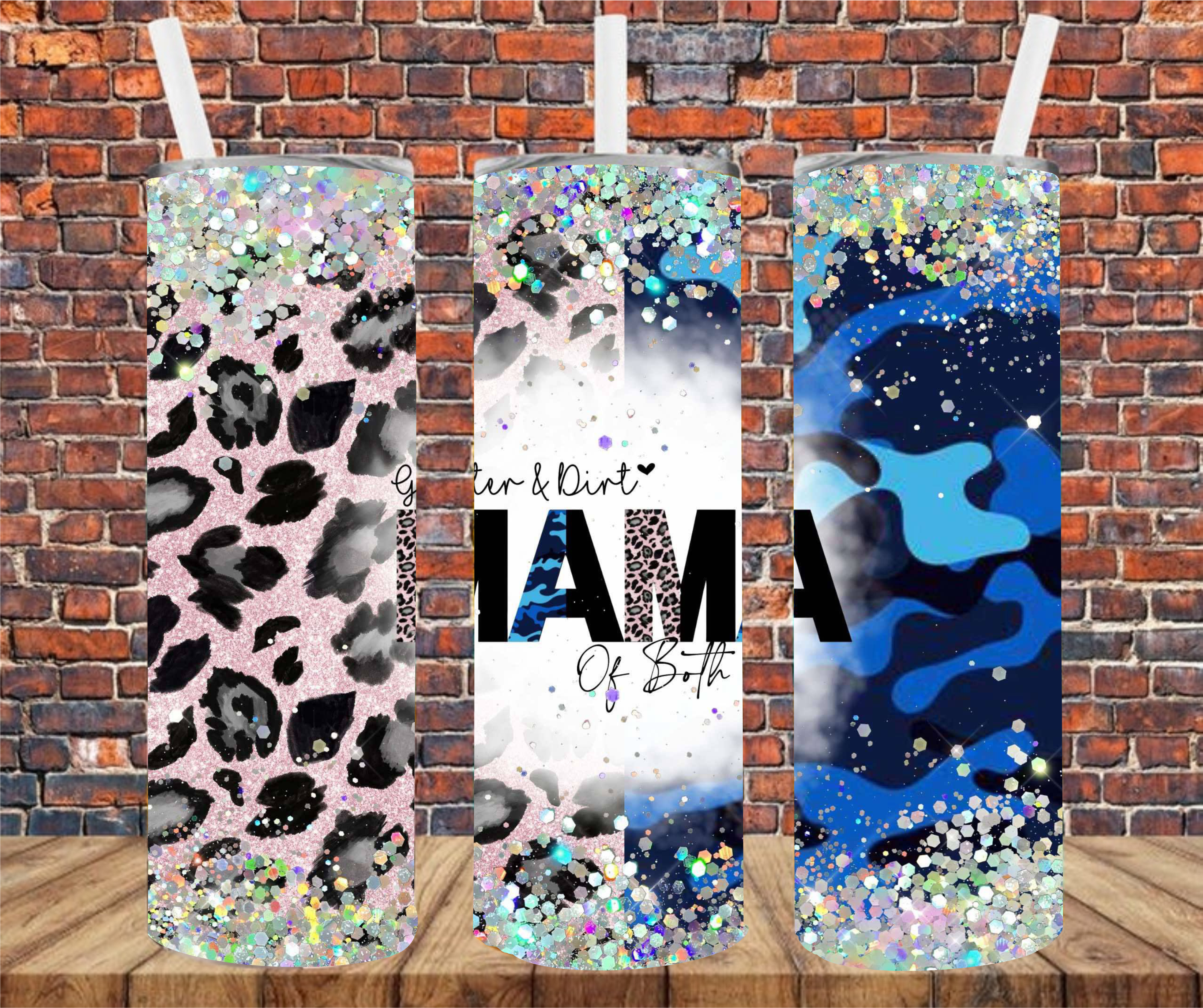 Mama Of Both - Tumbler Wrap - Sublimation Transfer