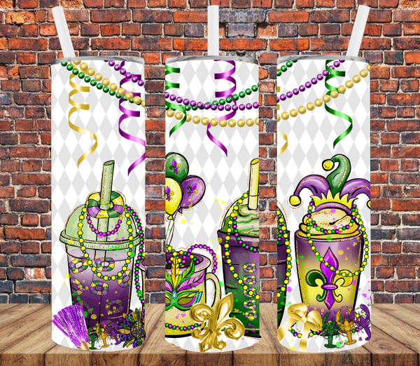Mardi Gras - Tumbler Wrap Sublimation Transfers