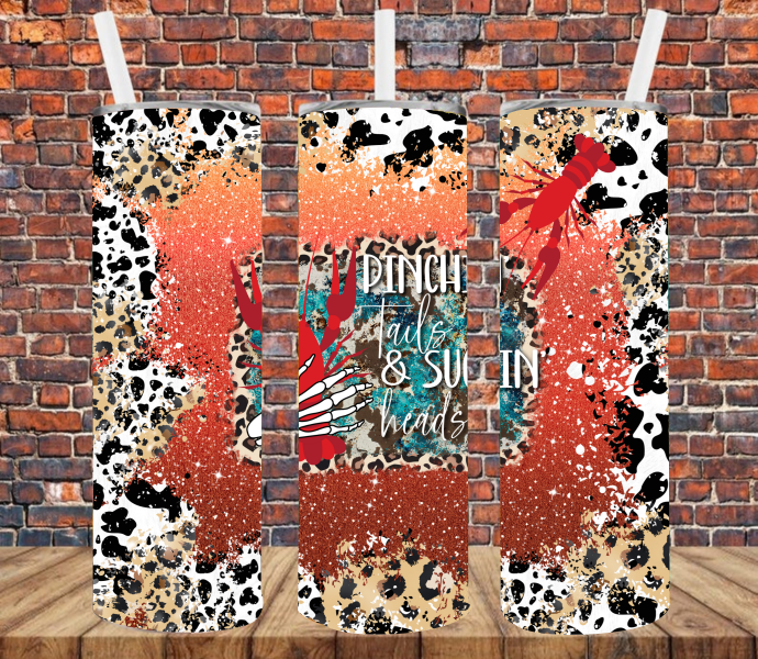 Pinching Tails & Sucking Heads Crawfish - Tumbler Wrap Sublimation Transfers