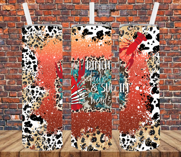 Pinching Tails & Sucking Heads Crawfish - Tumbler Wrap Sublimation Transfers