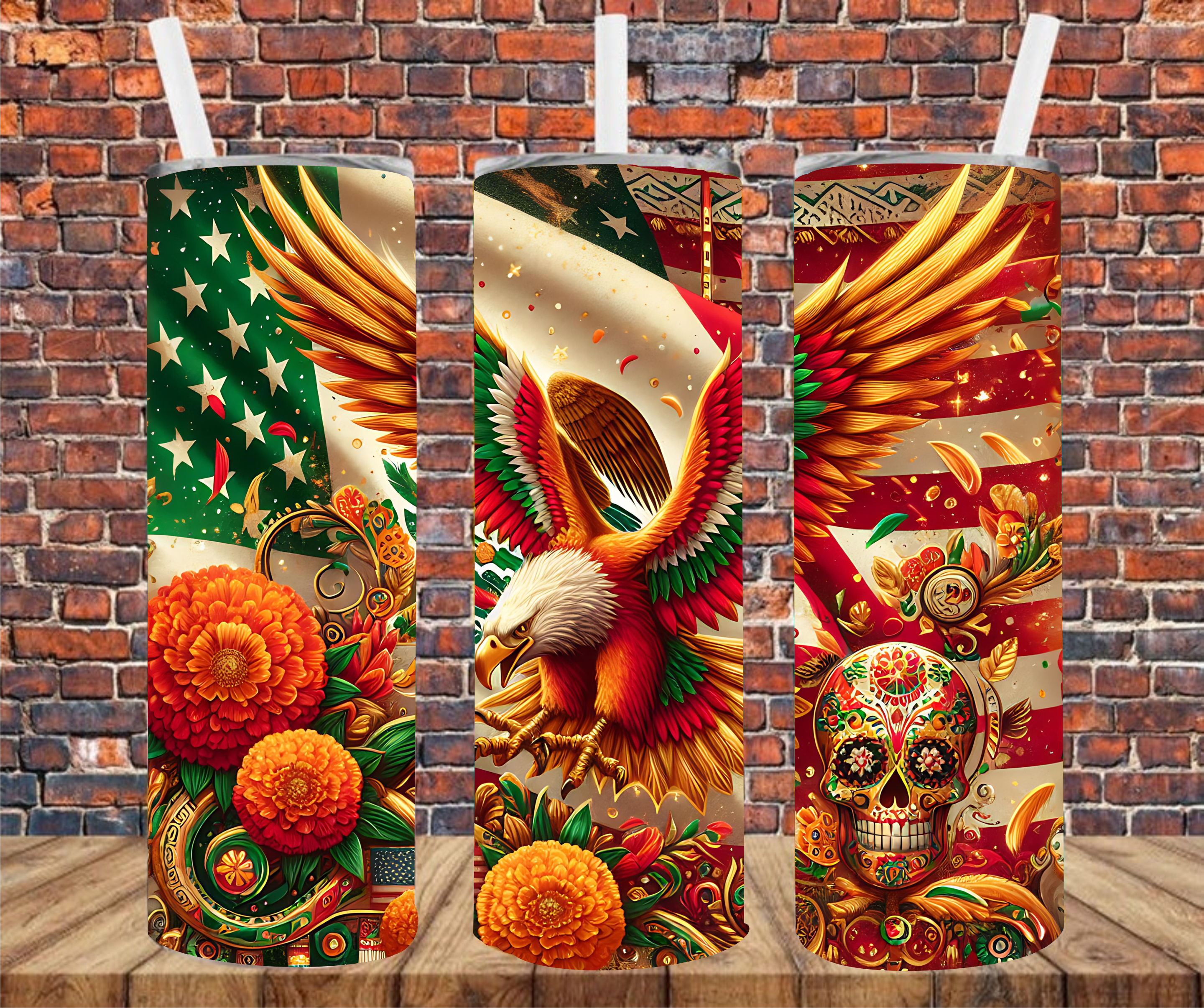 Mexican-American - Tumbler Wrap - Sublimation Transfer