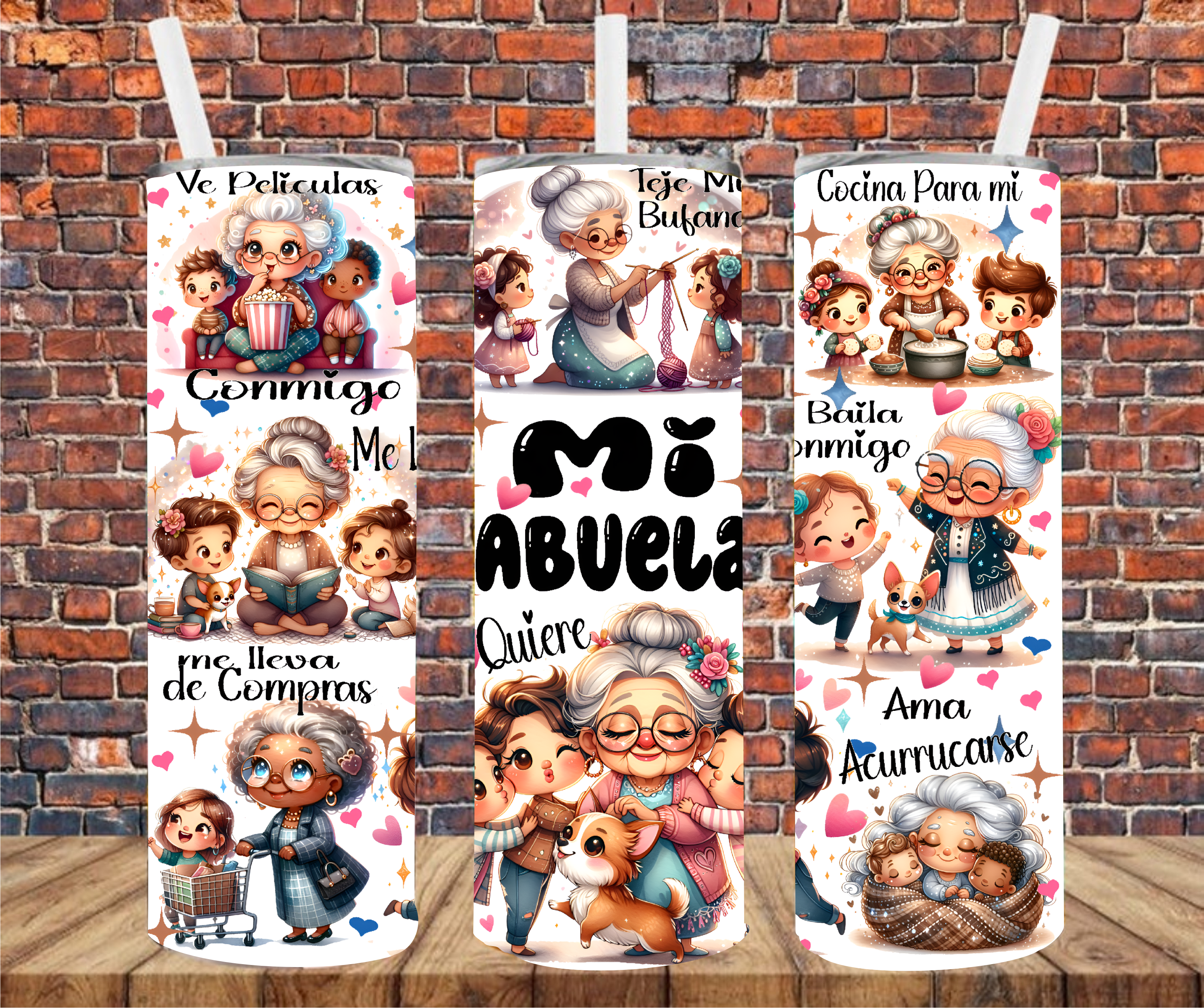Mi Abuela - Tumbler Wrap - Sublimation Transfer