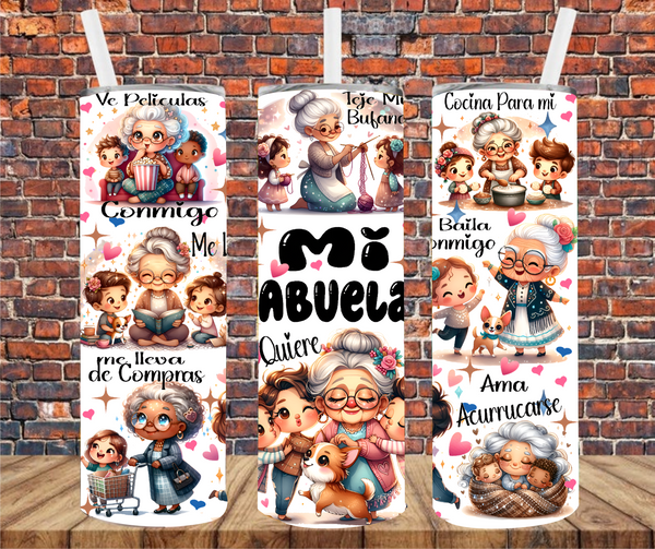 Mi Abuela - Tumbler Wrap - Sublimation Transfer