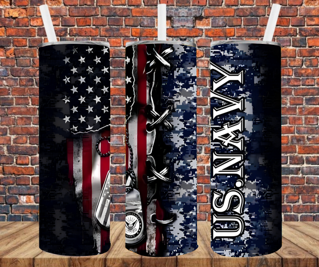 US Navy - Tumbler Wrap - Sublimation Transfers