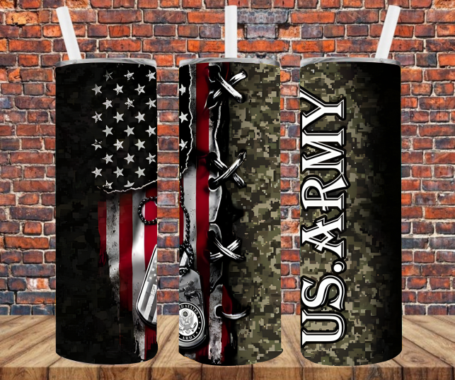 US Army - Tumbler Wrap - Sublimation Transfers