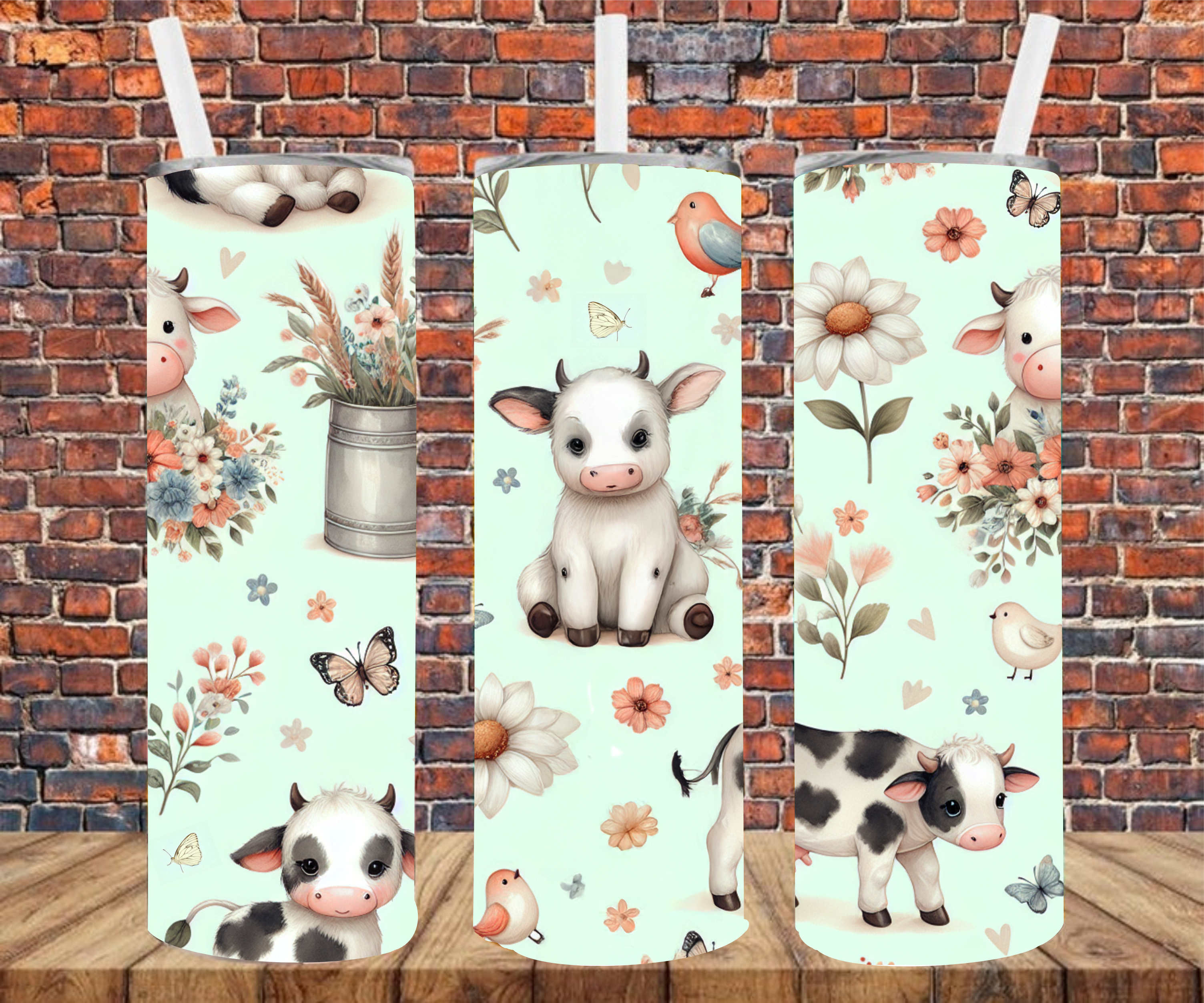 Soft Farm Animals - Tumbler Wrap - Sublimation Transfers