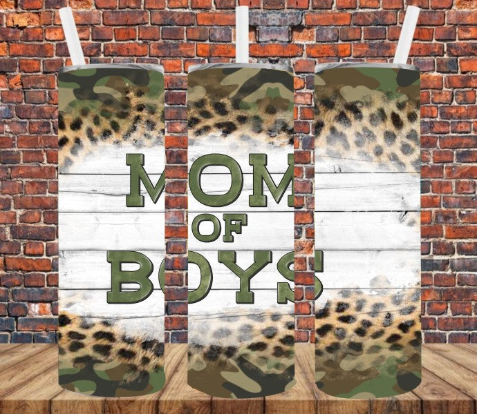 Mom of Boys - Tumbler Wrap Sublimation Transfers