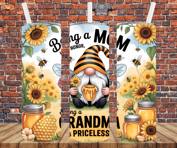 It's An Honor To Be A Mom, Being A Grandma Is Priceless - Tumbler Wrap - Sublimation Transfers