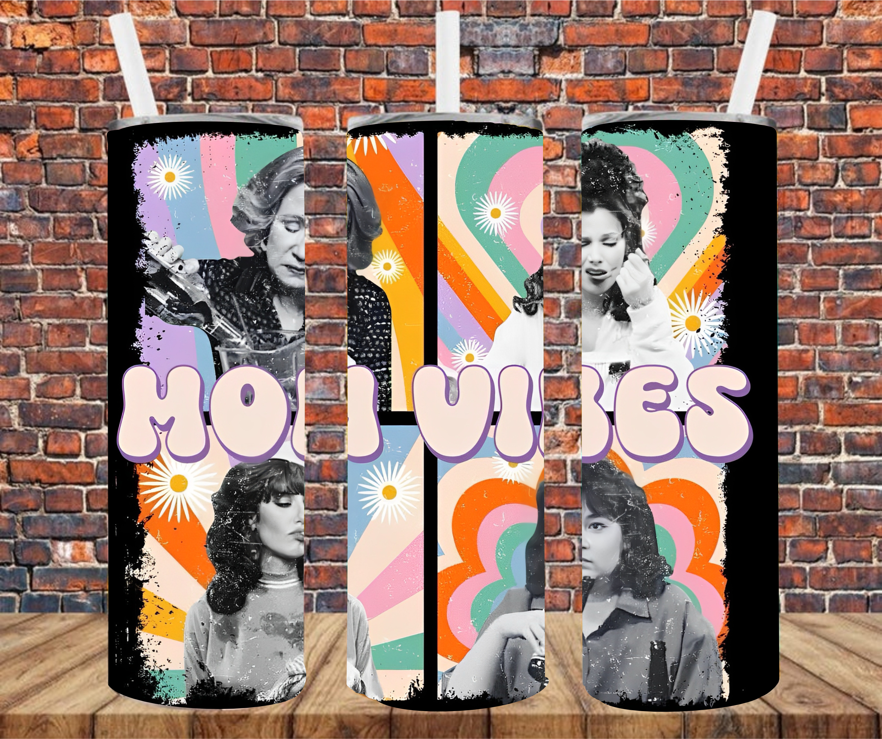 Mom Vibes - Tumbler Wrap - Sublimation Transfer