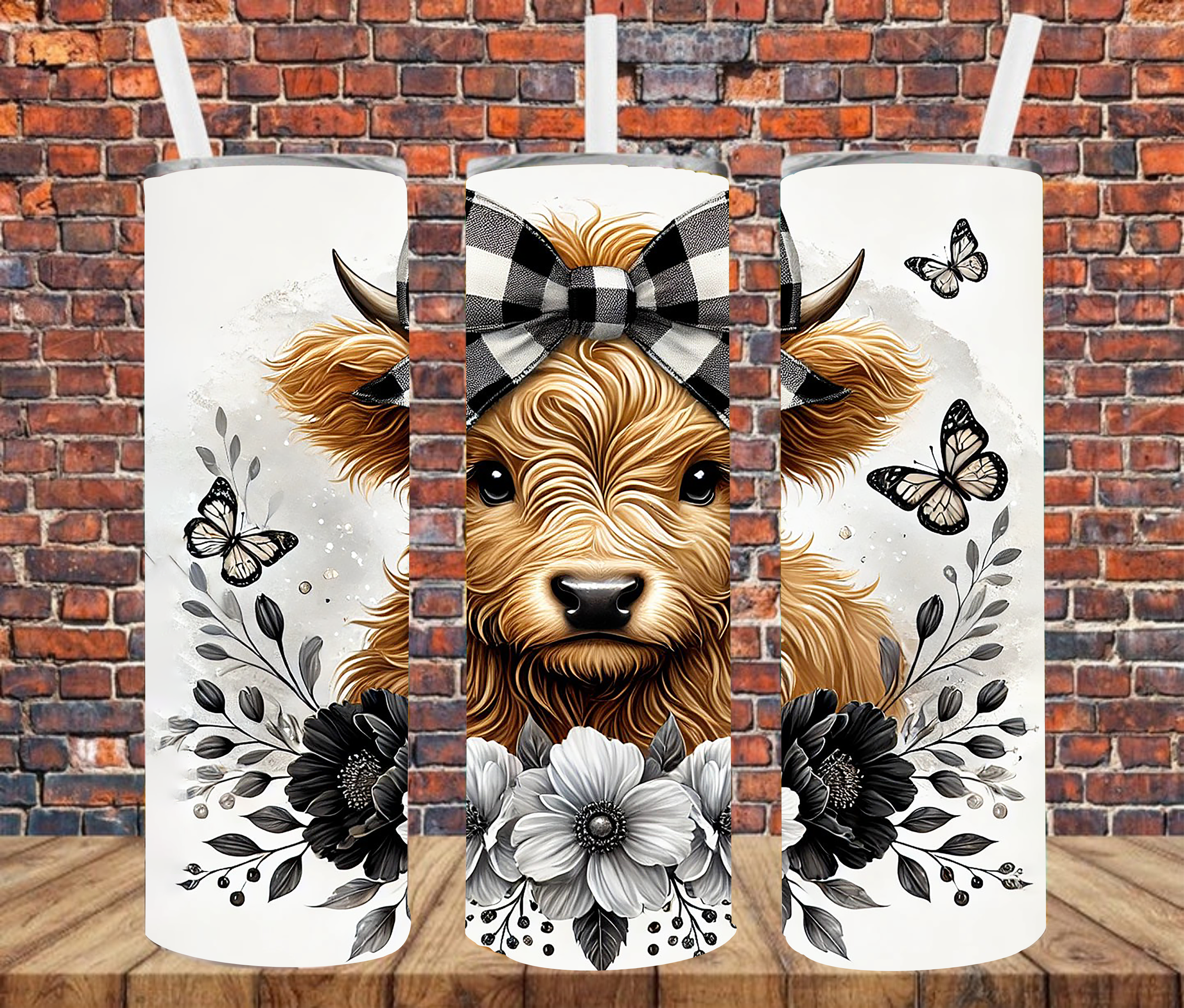 Country Cow - Tumbler Wrap - vinyl Transfers