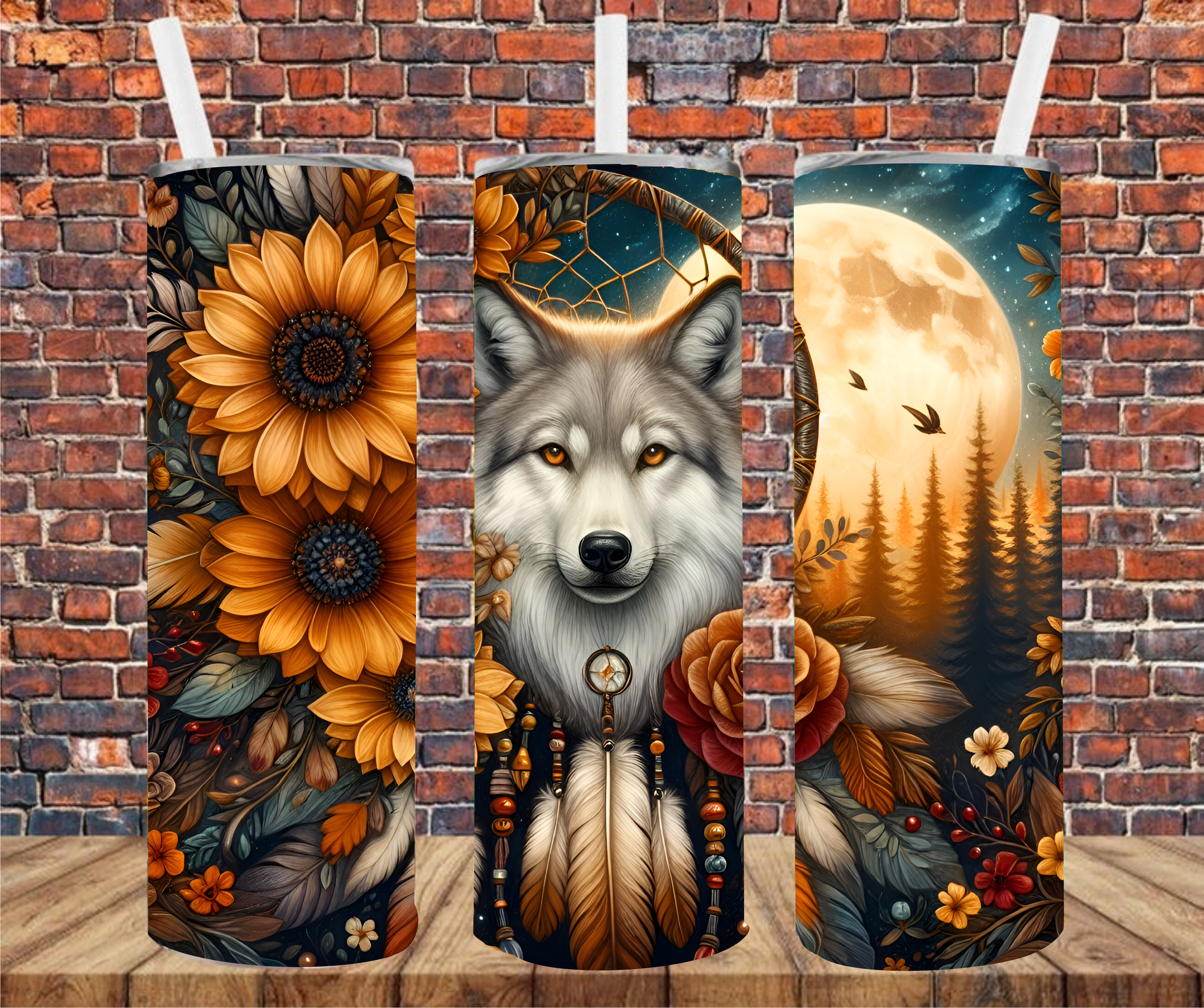 Wolf -  Tumbler Wrap - Sublimation Transfer