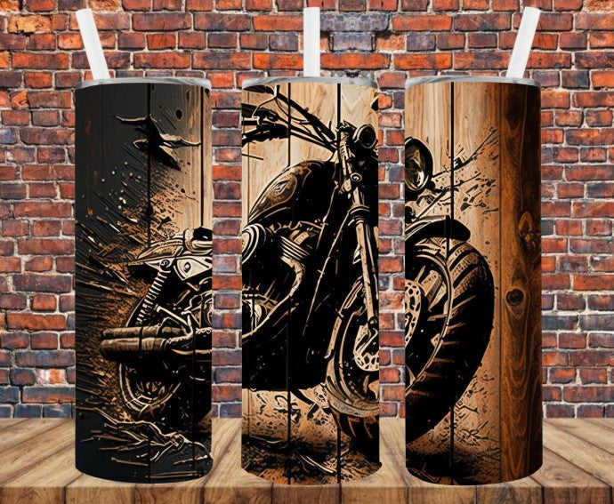 Motorcycle - Tumbler Wrap - Sublimation Transfers