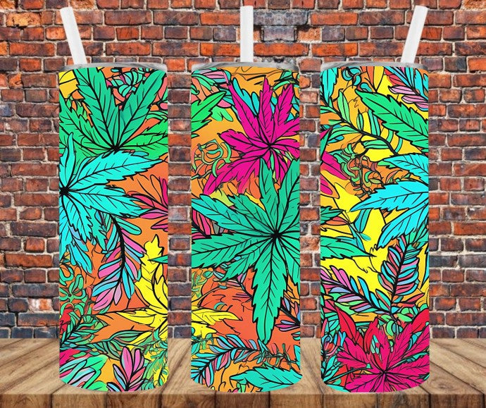 Colorful Weed - Tumbler Wrap Vinyl Transfers