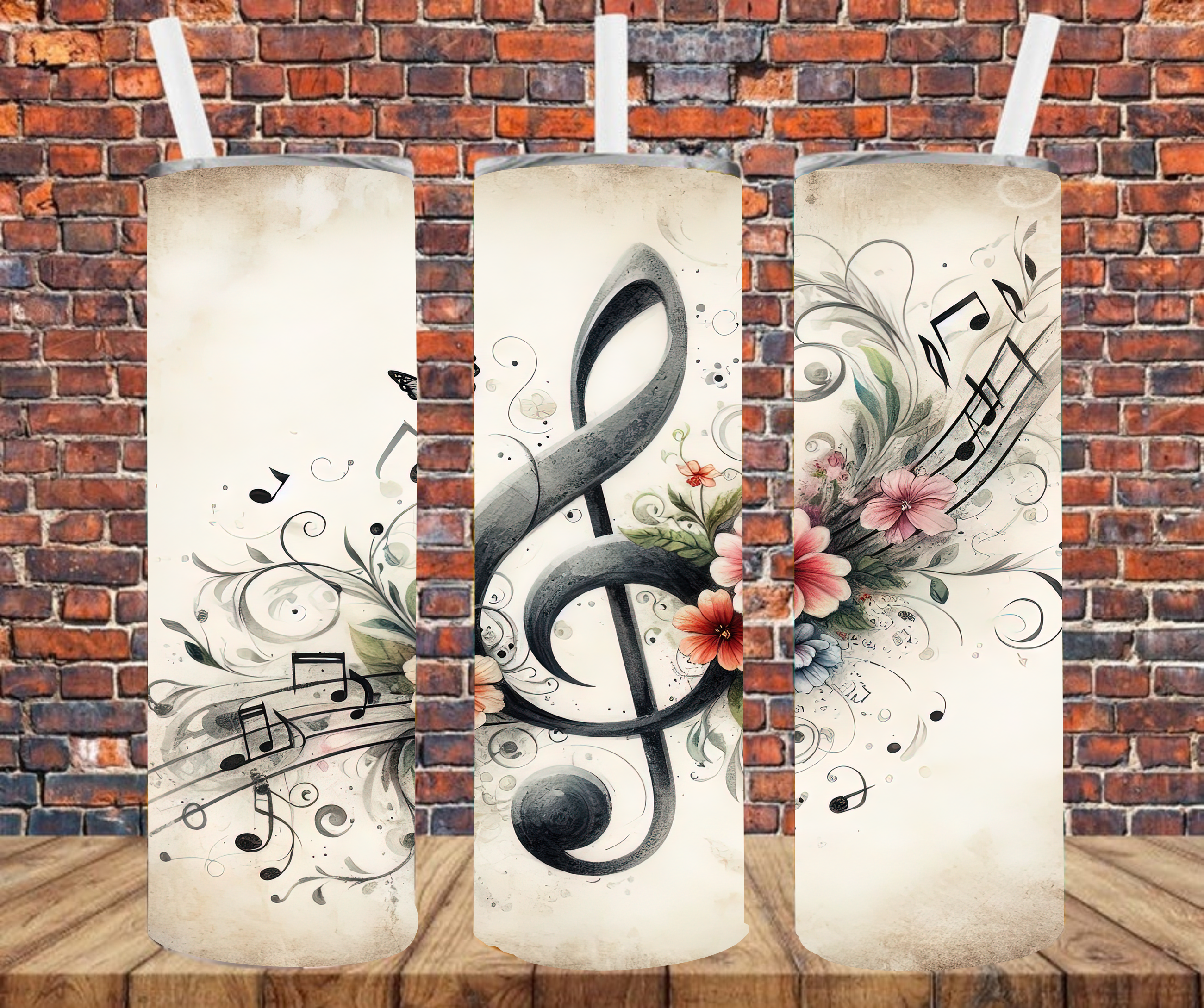 Musical Note - Tumbler Wrap - Vinyl Transfer
