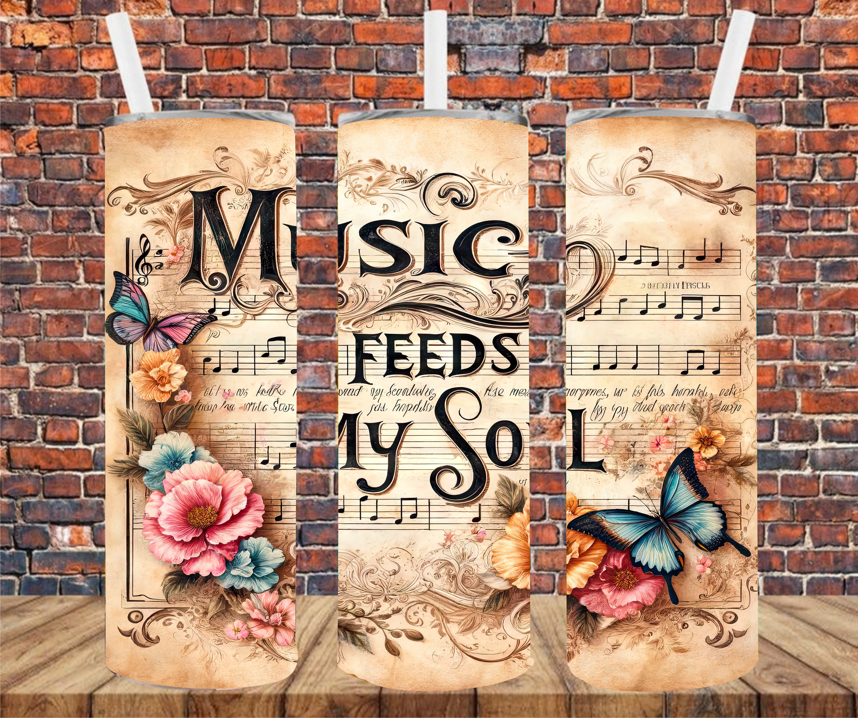 Music Feeds My Soul - Tumbler Wrap - Sublimation Transfer