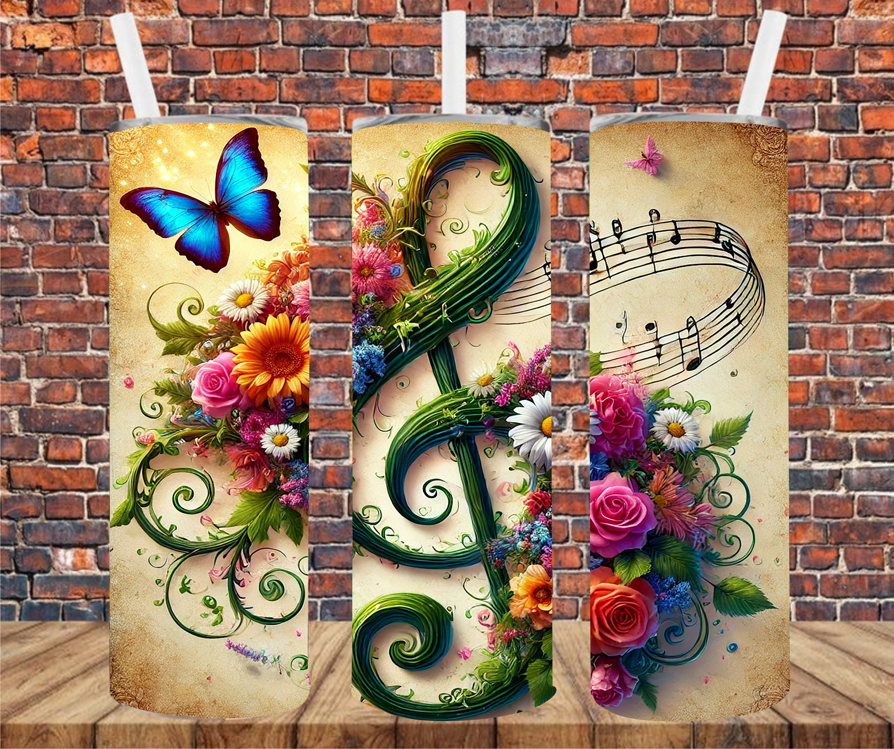 Musical Note - Tumbler Wrap - Sublimation Transfer